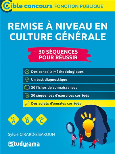 Remise à niveau en culture générale (Catégories A, B et C) - Sylvie Sisakoun - broché