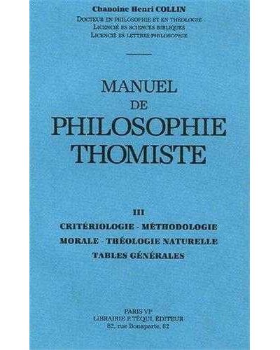 Manuel de philosophie thomiste,3