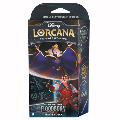 Carte a Collectionner Disney Lorcana: Rise of the Floodborn TCG Starter Deck Amber & Sapphire Ravensburger