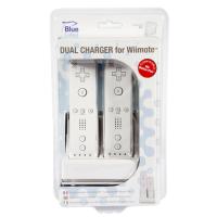 Double chargeur pour Wiimotes blanc Blue Label