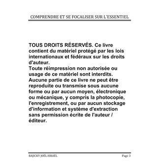 Comprendre et se focaliser sur l'essentiel