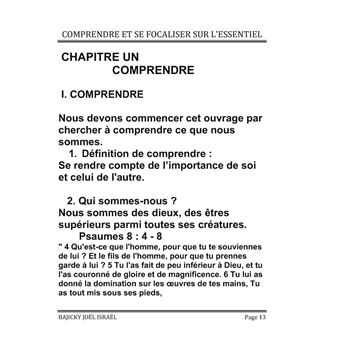 Comprendre et se focaliser sur l'essentiel
