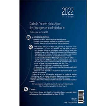 Code de l'entrée et du séjour des étrangers et du droit d'asile 2022
