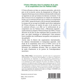 L'Union Africaine dans le maintien de la paix et sa coopération avec les Nations Unies