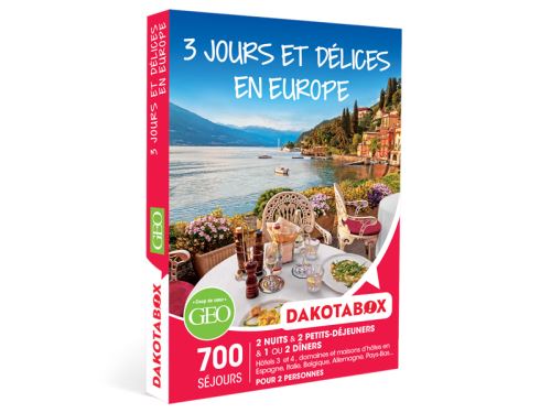 Coffret cadeau Dakotabox 3 jours et délices en Europe