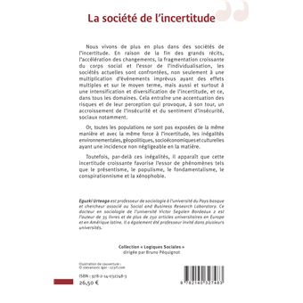 La société de l'incertitude