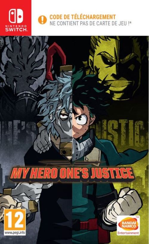 My Hero One's Justice Code in a Box Nintendo Switch