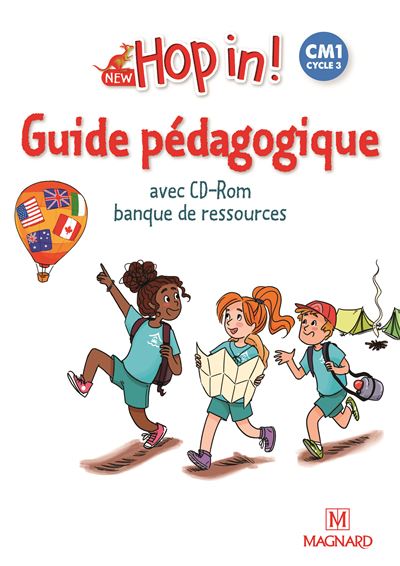 New Hop In! Anglais CM1 (2019) - Banque de ressources sur CD-Rom avec guide pédagogique papier - Elisabeth Brikké - Livre CD-ROM