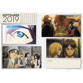 Agenda L'Attaque des Titans 2019-2020