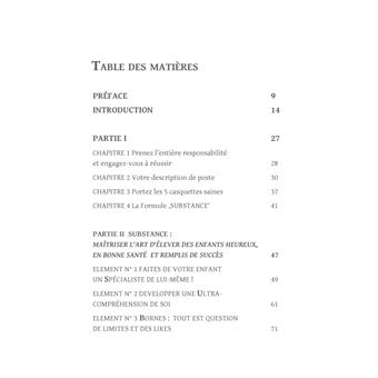 La formule SUBSTANCE maitrisez l'art d'élever des enfants heureux, en bonne santé et remplis de succès