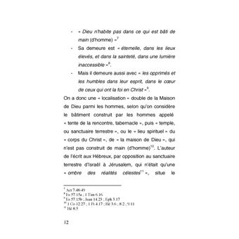 J'habiterai au milieu de vous