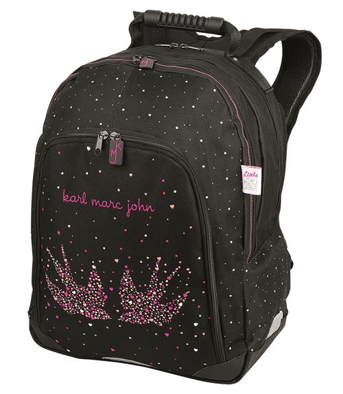 Sac à dos Oberthur Little Karl Marc John 32 L Noir et Rose