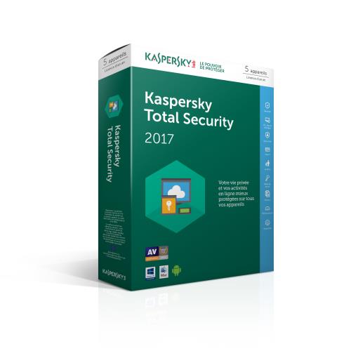 Kaspersky Total Security 2017 Multi-Device 5 Postes 1 An