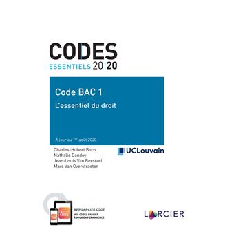 Code BAC 1 - L'essentiel du droit - 2020-2021