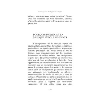 La musique et le développement de l'enfant