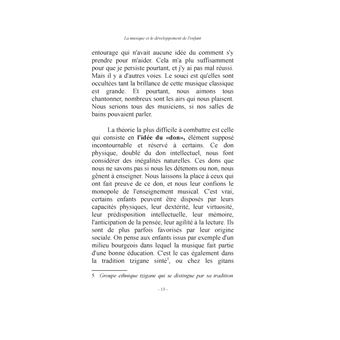 La musique et le développement de l'enfant