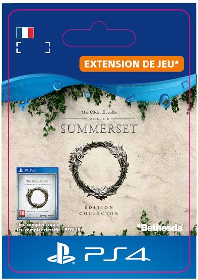 Code de téléchargement The Elder Scrolls Online Summerset Edition Collector PS4