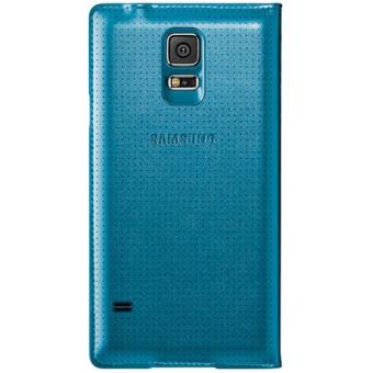 Etui Samsung S-view pour Galaxy S5 G900, Bleu à motifs