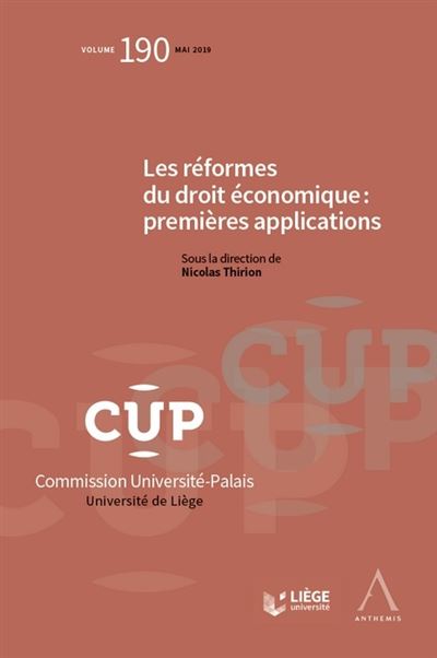 Les reformes du droit économique : premières applications