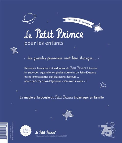 Le Petit Prince - Le Petit Prince pour les enfants - Edition collector -  Antoine de Saint-Exupéry - relié, Livre tous les livres à la Fnac