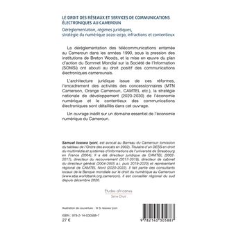Le droit des réseaux et services de communications électroniques au Cameroun