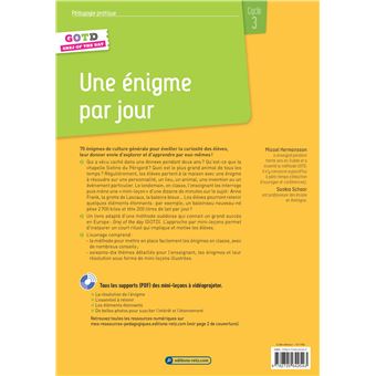 Une énigme par jour cycle 3 + ressources numériques