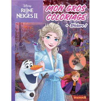 Disney La Reine des Neiges 2 - Mon gros coloriage + stickers ! - Olaf et Elsa