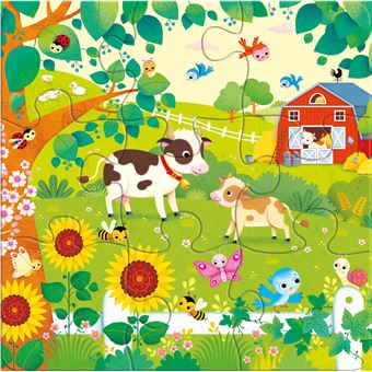 A la ferme - Mon petit coffret Livre et 3 puzzles