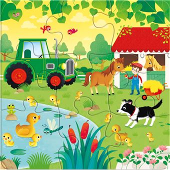 A la ferme - Mon petit coffret Livre et 3 puzzles
