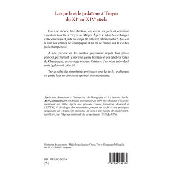 Les juifs et le judaïsme à Troyes du XIe au XIVe siècle
