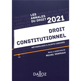Annales Droit constitutionnel 2021