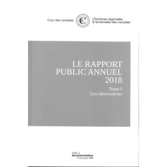 Rapport public annuel 2018 de la cour des comptes