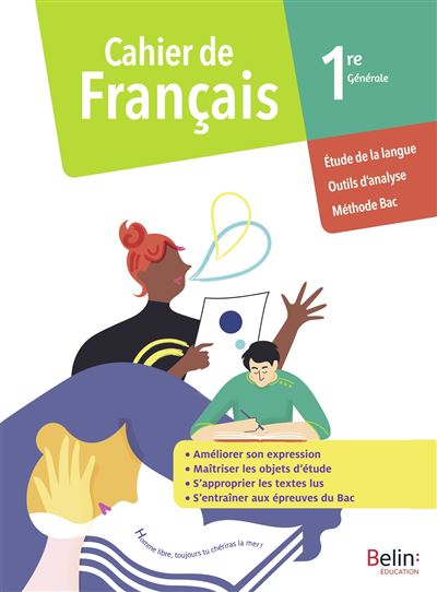 Cahier de Français 1re Générale