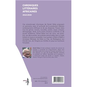 Chroniques littéraires africaines 2010-2020