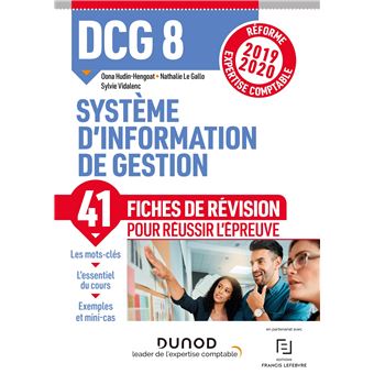 DCG 8 Système d'information - Fiches de révision - Réforme 2019-2020