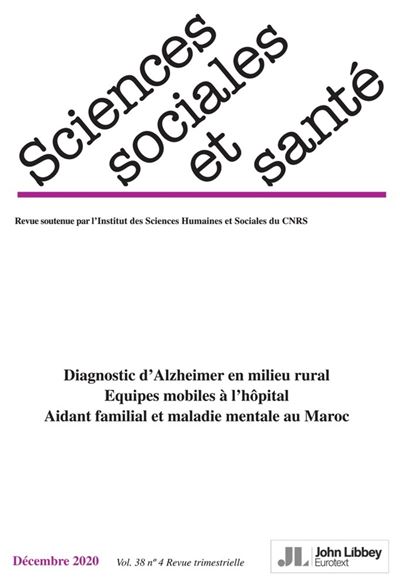 Revue Sciences Sociales et Santé. Vol. 38 - Décembre 2020 - Collectif - broché