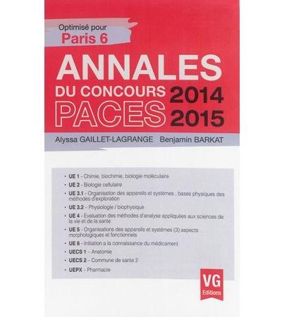 Annales du concours PACES, optimisé pour Paris 6