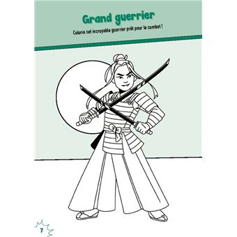Mon bloc de coloriages et jeux manga   Ninjas et samouraïs