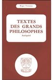 Textes des grands philosophes : Antiquité