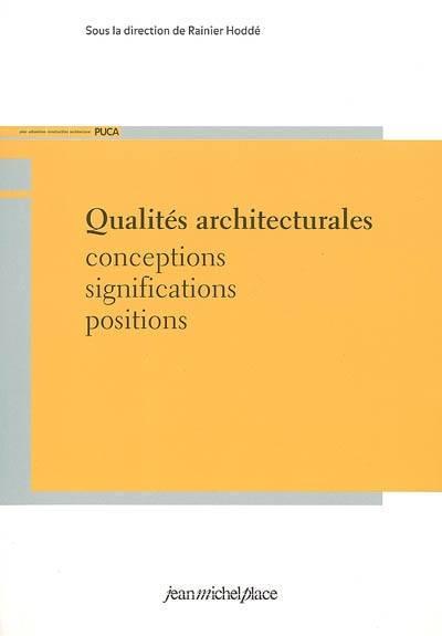 Qualités architecturales