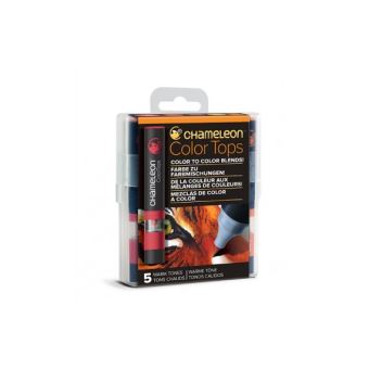 Set de 5 embouts d'encre Chameleon Tons chauds