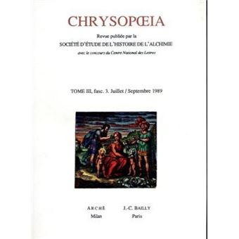 Chrysopoeia - tome 3 fasc. 3. Juillet / Septembre