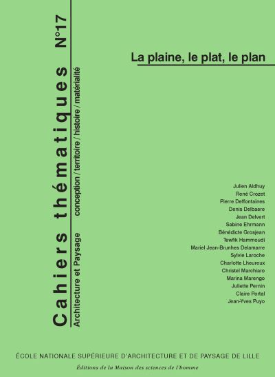 Cahiers thematiques,17:la plaine le plat le plan