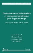 Environnements informatises et ressources numeriques pour l'
