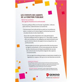 Les statuts des agents de la Fonction publique