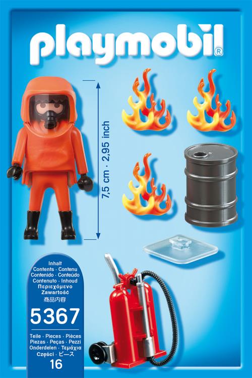 Playmobil PLAYMOBIL 5367 Pompier avec Combinaison de Feu