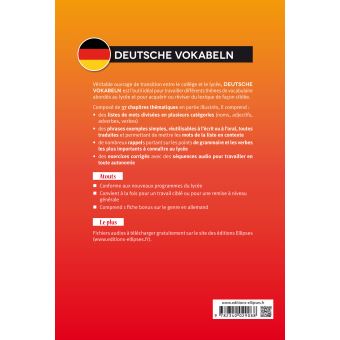 Deutsche Vokabeln. Vocabulaire allemand du collège au lycée. 34 chapitres pour bien démarrer le lycée. A2-B1