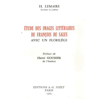 Études des images littéraires de François de Sales