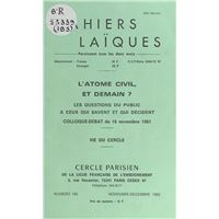 L'atome civil, et demain ?