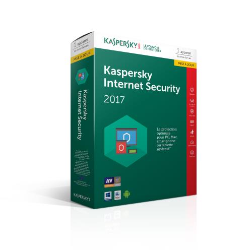 Kaspersky Internet Security 2017 Edition Mise à Jour 1 Poste 1 An